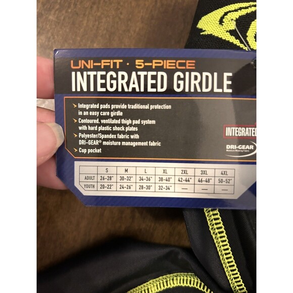 New Champro Football Girdle Pants Padded Youth Large Black Football Compression - Picture 5 of 6